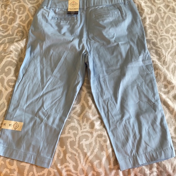 NWT Summer Ready Slimming Baby Blue Capri Size 14 - Picture 2 of 5